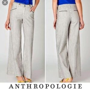 Anthropologie Cartonnier Wideleg Pinstripe Trouser